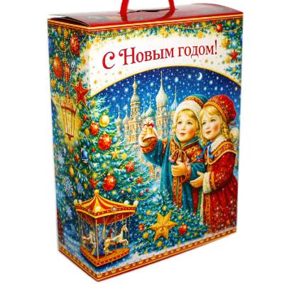 Сладкий подарок на Новый Год в картонной упаковке весом 5000 грамм в Тарусе