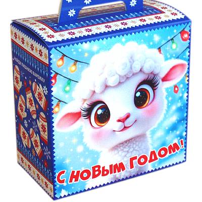 Сладкий подарок на Новый Год в картонной упаковке весом 600 грамм в Тарусе