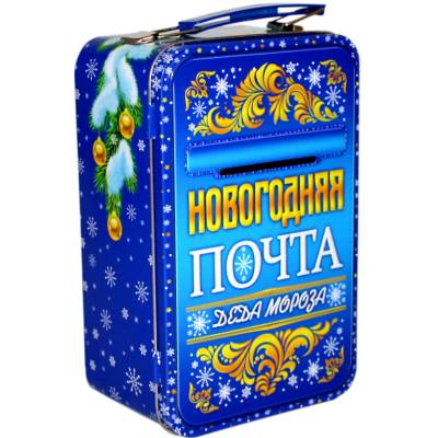 Сладкий подарок на Новый Год  в жестяной упаковке весом 610 грамм  в Тарусе