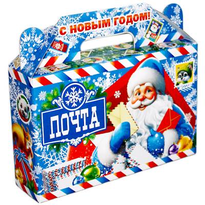 Детский подарок на Новый Год в картонной упаковке весом 850 грамм  в Тарусе